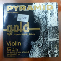 Senar Biola Pyramid GOLD G-4th No. 4 Violin String Eceran