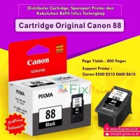 Cartridge Printer Canon PG88 PG-88 Black Canon E500 E510 E600 E610