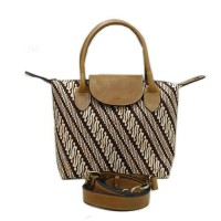 jinggajogja TAS WANITA BATIK LC VINTAGE PREMIUM KULIT SAPI PULL UP