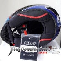 Jual KBC Helm VK EURO| Black ~ Blue Red | Fullface DDring Visor Flat