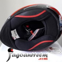 Jual KBC Helm VK EURO| RED~ Black Grey | Fullface DDring Visor Flat