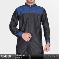 NEW!! Baju Muslim Pria Koko Modern Gamis Lengan Panjang Pria OML88