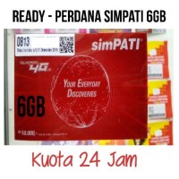 Jual perdana telkomsel 6 gb data simpati 1 gb + kuota internet tsel 5gb 4g Murah