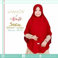 Jilbab Instan Khimar Syari Seza by Uwais Hijab - Maroon (Jumbo)