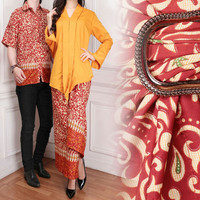 BAJU COUPLE KEBAYA CHARSA Baju Gamis Motif Batik Ukuran Jumbo Murah Cp
