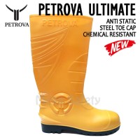 Petrova Safety Boot PVC Yellow Sepatu Karet Kuning Anti Air