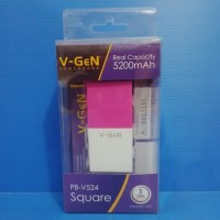 Jual POWER BANK V-GEN 5200 MAH SQUARE PB-V524/HARGA TERMURAH GARANSI RESMI Murah