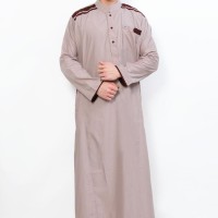 Baju Gamis / Fashion Wanita / Jubah Muslim Gamis Pria Cordova Krem Lis