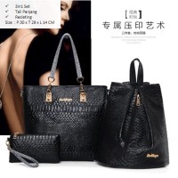 Tas Fashion Import Model Terbaru 3in1 - TG1271 Black
