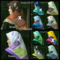 Jilbab hijab segi empat saudia print by ansania