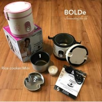 Super COOK Rice CooKeR MiNi 3 In 1 Bolde 0.6L - Or alat dapur termurah
