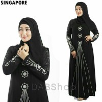 ABAYA JUBAH GAMIS SINGAPORE SWAROSKI KAIN SAUDI JETBLACK