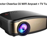 proyektor Projector Cheerlux C6 WIFI Anycast + TV Tuner Teknologi baru