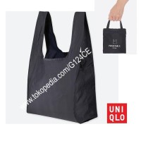 TAS TOTE LIPAT PACKABLE UNIQLO Pocketable bag 407640 biru dongker navy