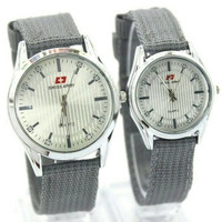 PROMO Jam Tangan Swiss Army SA Couple Classic Kanvas Grey MURAH