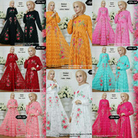 Jual gamis amora / gamis brukat mix bordir / baju pesta / gaun cantik Murah