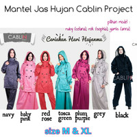 Jas Hujan Mantel Raincoat Celana Rok Gamis Muslimah Cablin Project