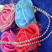 kalung emas putih biji lada ukir perhiasan mas 75% white gold original