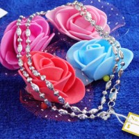 kalung emas putih perhiasan mas 75% white gold original biji lada ukir