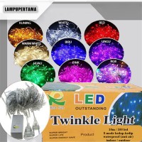 Jual LAMPU TUMBLR NATAL DEKORASI HIAS LED TWINKLE LIGHT 10M (ADA SAMBUNGAN) Murah