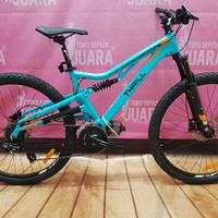 SEPEDA THRILL OUST 1.0 MY 2018 MTB 27,5 INCH MATTE AQUA BLUE 24 SPEED