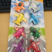 Mainan Anak Pesawat Terbang Aircraft Cartoon isi 8 Pcs Plastik Tebal