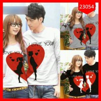 Baju Couple Moon Love Terkini Pria Wanita Lengan Panjang Terbaru