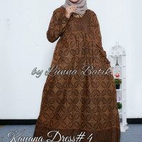 Baju Terusan Wanita Muslim Longdress Batik Kayana Dress #4