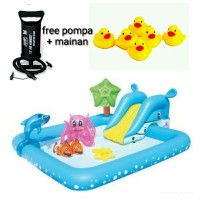 murah kolam renang anak prosotan + pompa kolam bestway mainan surabaya