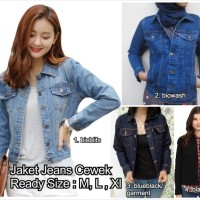 TERMURAH jaket jeans cewe cewek wanita ladies model levis tebal