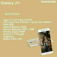 Hp Samsung Galaxy J7 Plus New Versi Samsung J7 + Garansi Resmi SEIN