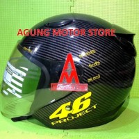 Helm Half AGV Replika Motif Carbon 46 Project