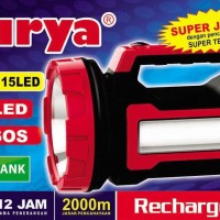 Senter Cas Tenteng Super Led 40w Surya + Powerbank + Lampu Samping