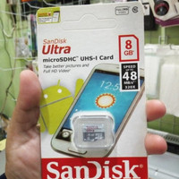 KARTU MEMORI SANDISK ULTRA 8GB CLASS 10 MICRO SD CARD 8 GB MMC HP