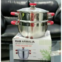 Panci Steamer Stainless Steel Multifungsi Ram Armalia