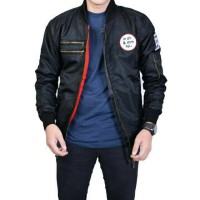 JAKET BOMBER PILOT HITAM BLACK ORIGINAL / JAKET KEREN MASAKINI