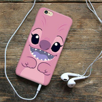 stitch pink case iphone x 5s 6s 7 8 samsung j7+ s6 s7 s8 a5 a7 note 8