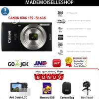 Canon Kamera Pocket Ixus 185 - Hitam - 20 Megapixels NEW