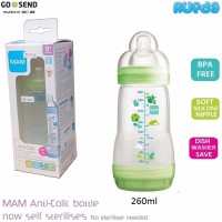 Jual Murah HIJAU Mam Anti Colic Bottle Botol Susu Bayi 260ml BPA Free Murah