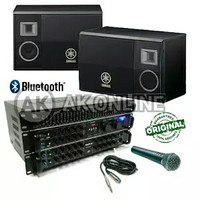 PAKET SOUND SYSTEM KARAOKE YAMAHA SPEAKER 10IN DAN AMPLI MODEL 3 SUSUN