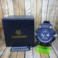 Jam Tangan Pria Wanita Sport Sporty Cardiff Original 266 Dual Time