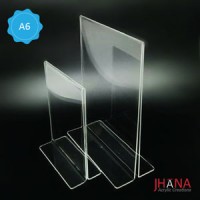 Tentcard / Nomor Meja / Tent Holder Akrilik / acrylic Ukuran A6