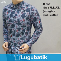 baju kemeja batik lengan panjang / batik jakarta / batik katun halus