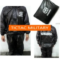 Baju Sauna KOMANDO Mantel Jas Hujan Stelan Komando Satu Stel Lengkap