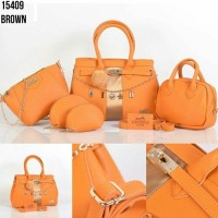 Tas Wanita Tas Hermes Birkey 5 in 1 Kode : 15409 Tas Branded Replika