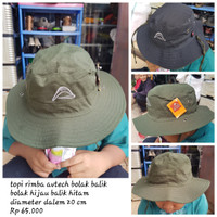 topi rimba avtech bolak balik hitam hijau