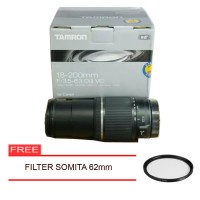 LENSA TAMRON 18-200mm F/3.5-6.3 Di-II VC for canon Free Filter 62mm