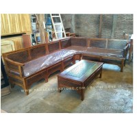Jual Kursi Tamu Jati Sudut + Busa Dudukan Sofa Tamu Jati Kursi Jati Sudut Murah