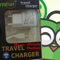 CHARGER CASAN FRESH LAMPU 2A MICRO USB SAMSUNG OPPO XIAOMI ASUS VIVO
