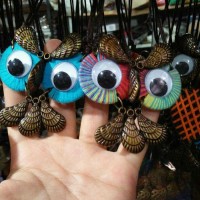 Kalung Etnik Owl Burung Hantu Pelangi dan Warna - Aksesoris Pakaian